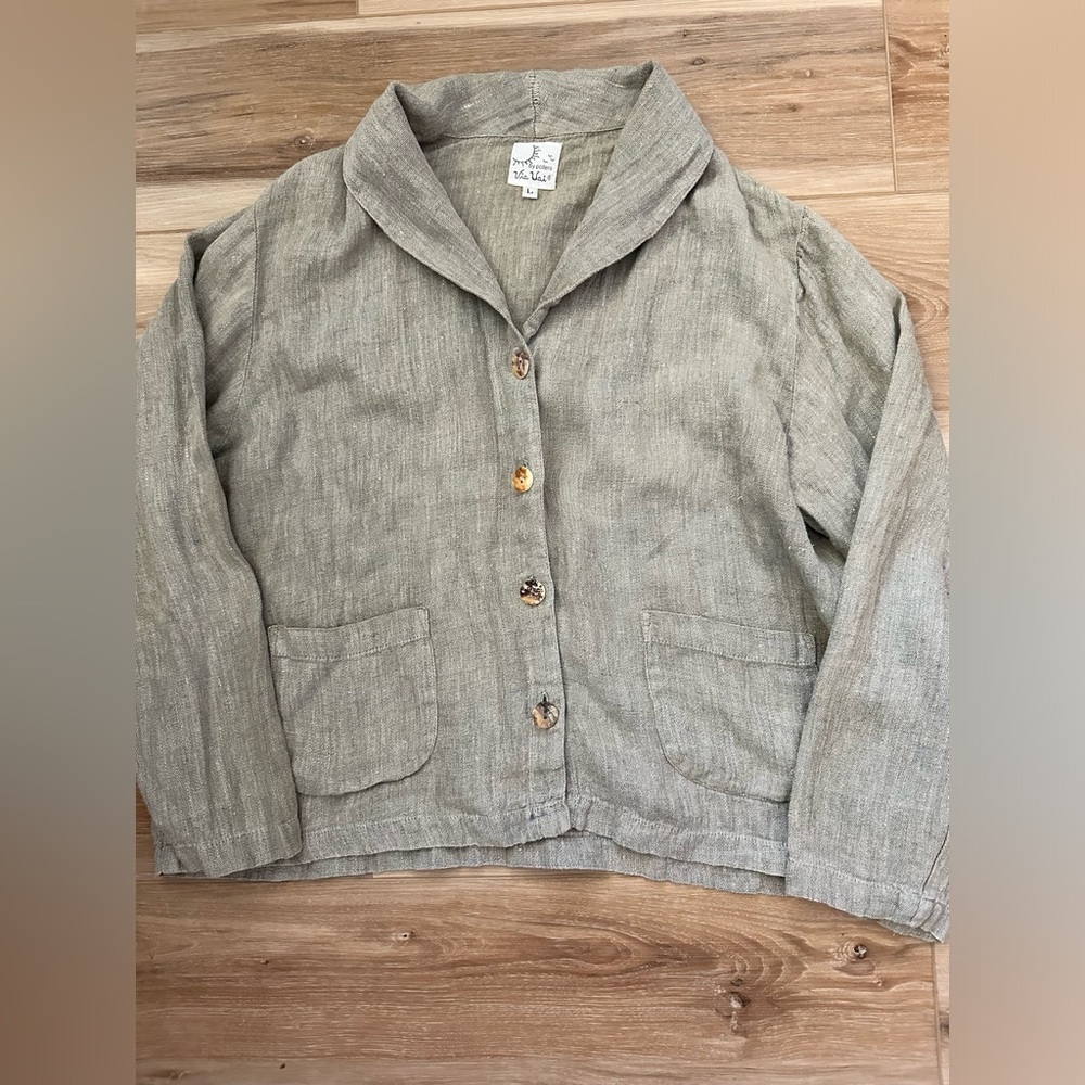 Via Vai by Pollero Linen Jacket/Top L